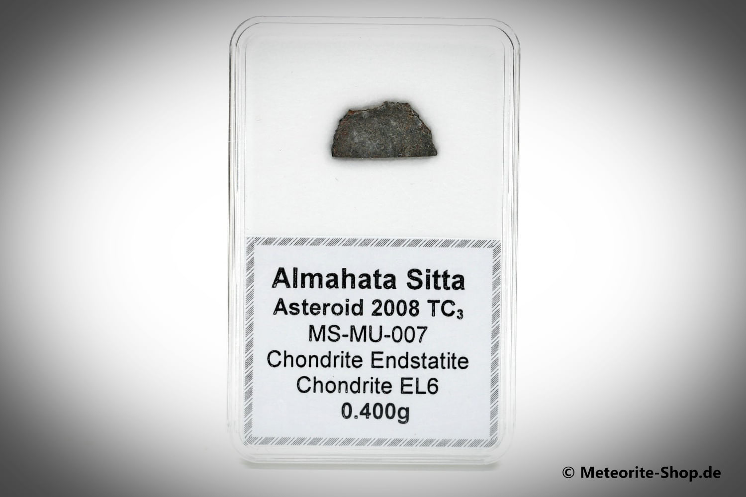 Almahata Sitta Meteorit (MS-MU-007: Enstatit-Chondrit > EL6) - 0,4 g