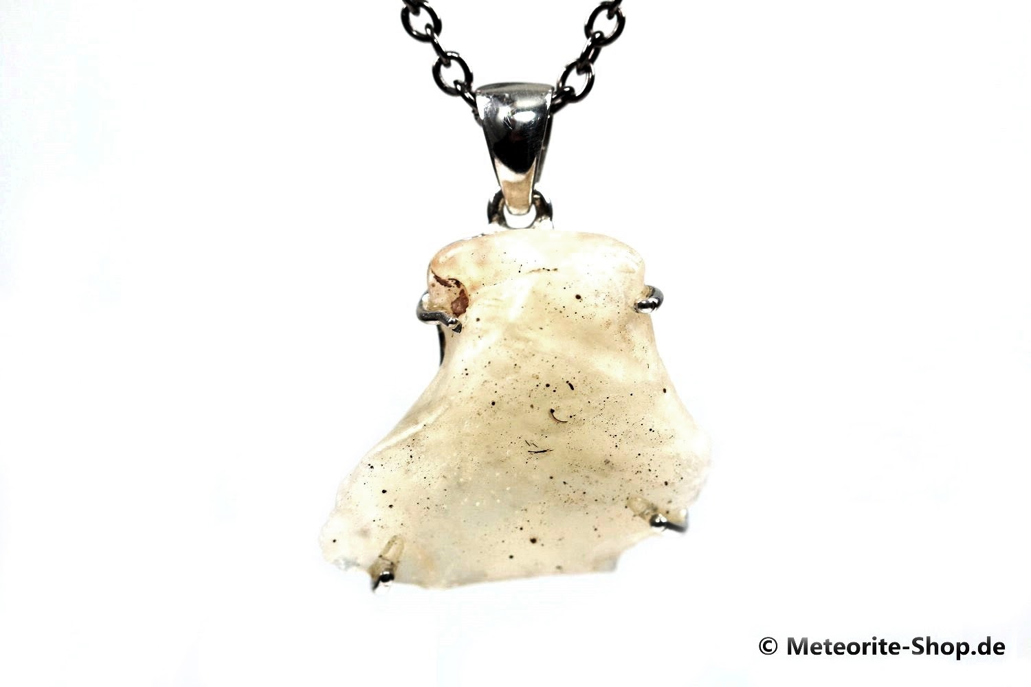 Libyscher Wüstenglas-Anhänger (Impaktglas | Natura | 925er Silber) - 10,50 g