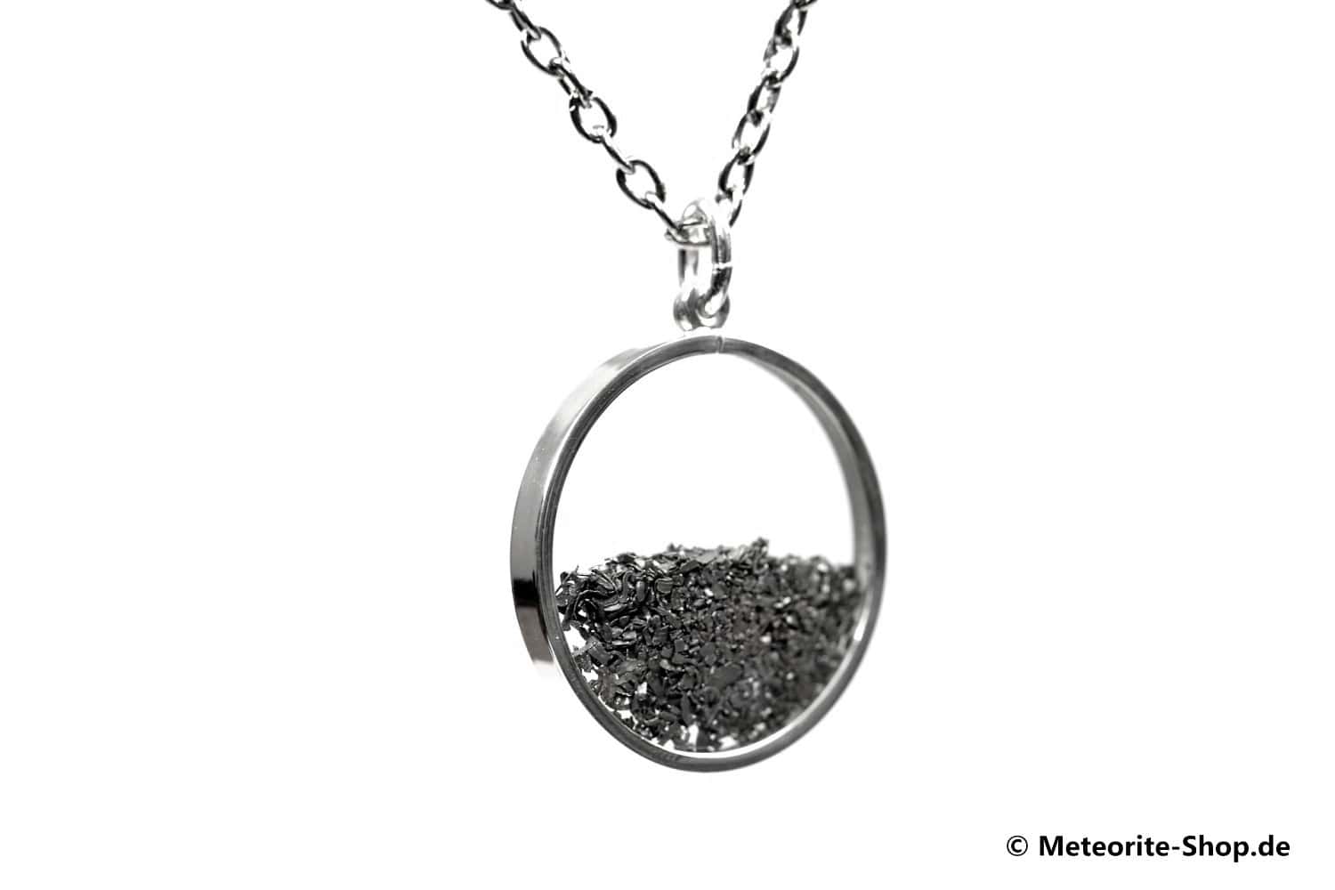 Eisen-Meteorit-Medaillon (Muonionalusta | Meteoritenstaub | 925er Silber) - 5,00 g