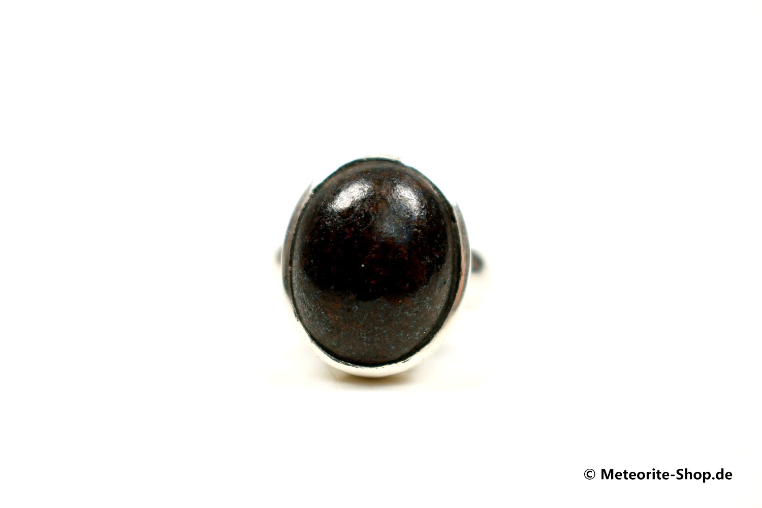 Stein-Meteorit-Ring (NWA 869 | Cabochon | Gr. 55 | 925er Silber) - 7,50 g