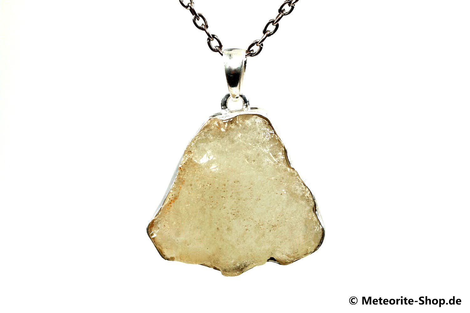 Libyscher Wüstenglas-Anhänger (Impaktglas | Natura | 925er Silber) - 11,60 g