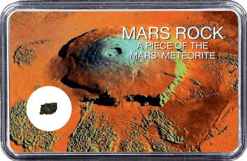 Mars Meteorit NWA 4925 (Motiv: Mars Vulkan Olympus Mons)
