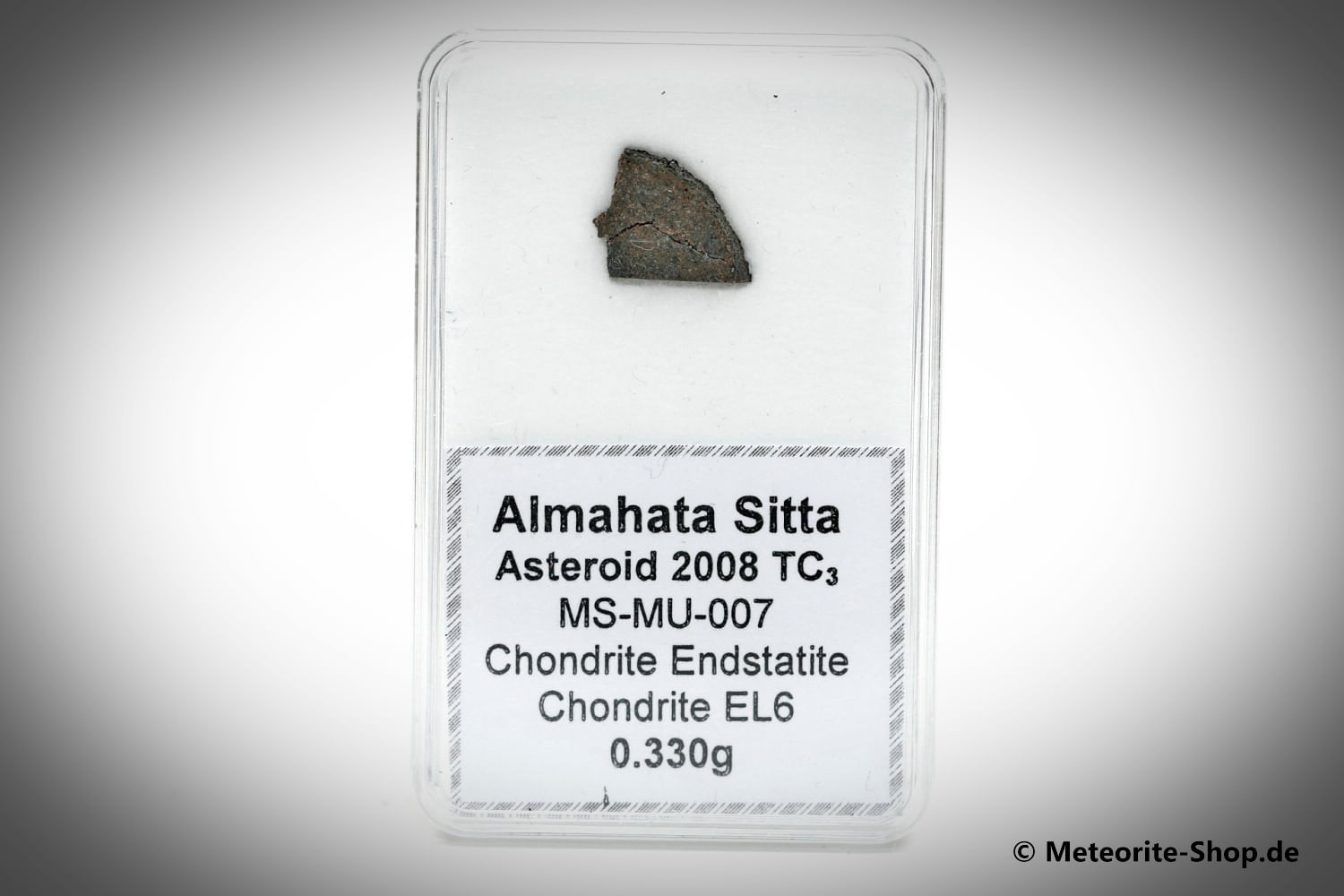 Almahata Sitta Meteorit (MS-MU-007: Enstatit-Chondrit > EL6) - 0,33 g