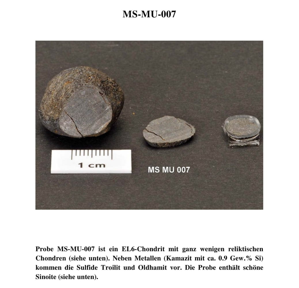Almahata Sitta Meteorit (MS-MU-007: Enstatit-Chondrit > EL6) - 0,4 g