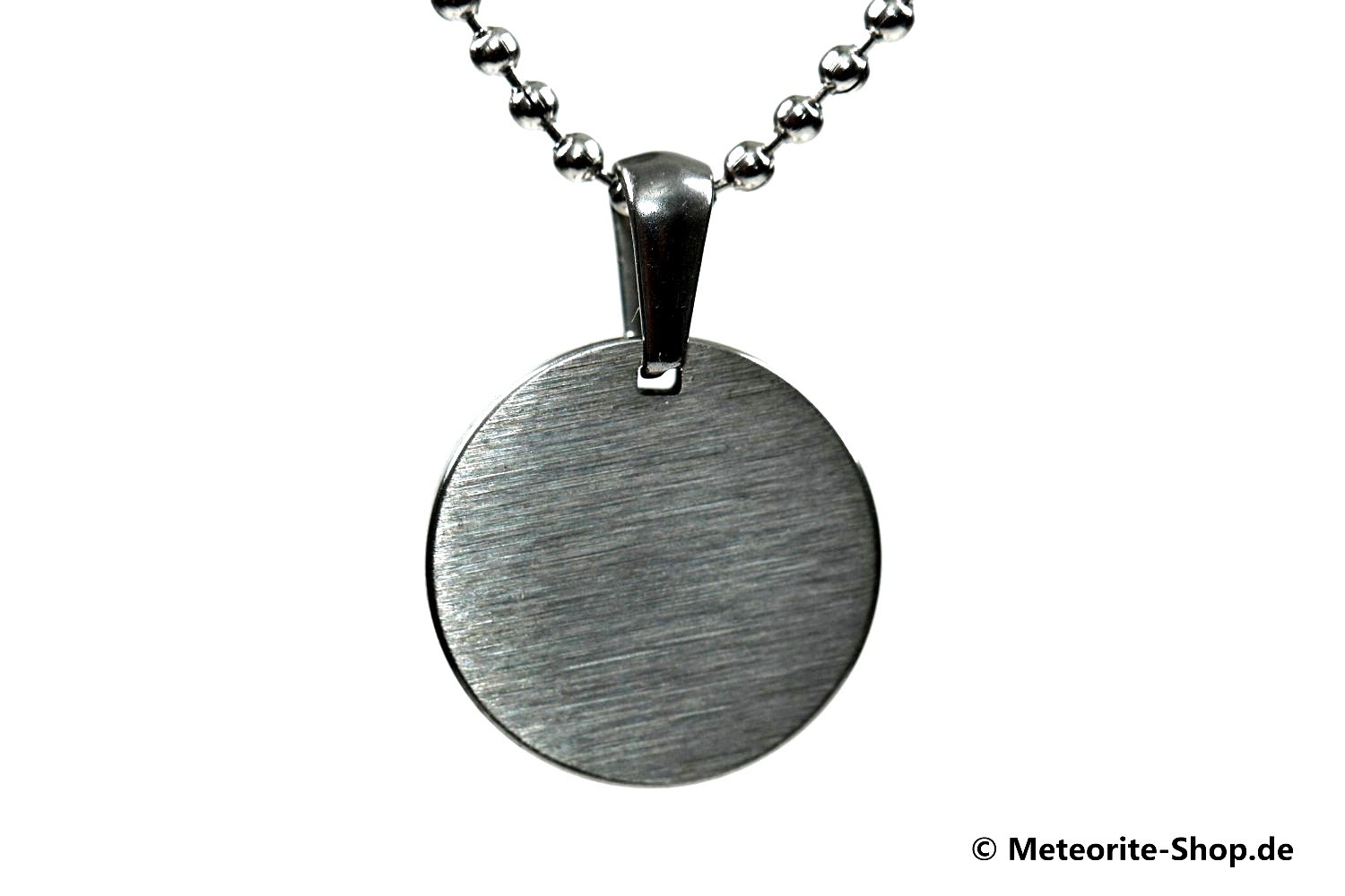 Eisen-Meteorit-Anhänger (Aletai | Edelstahl | Scheibe) - 3,40 g