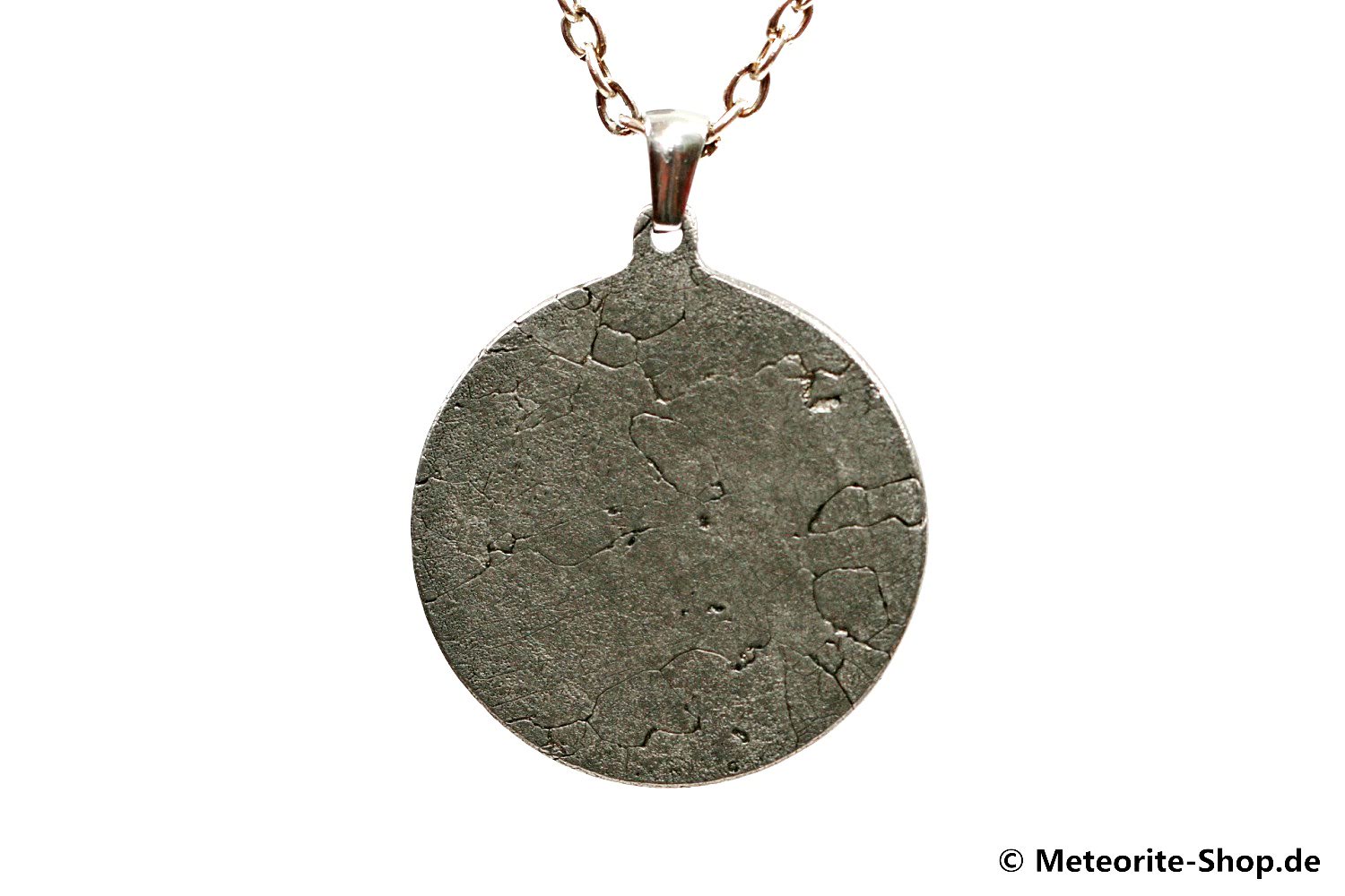 Eisen-Meteorit-Anhänger (Muonionalusta | Scheibe | Blume des Lebens Carved Amulett) - 7,40 g