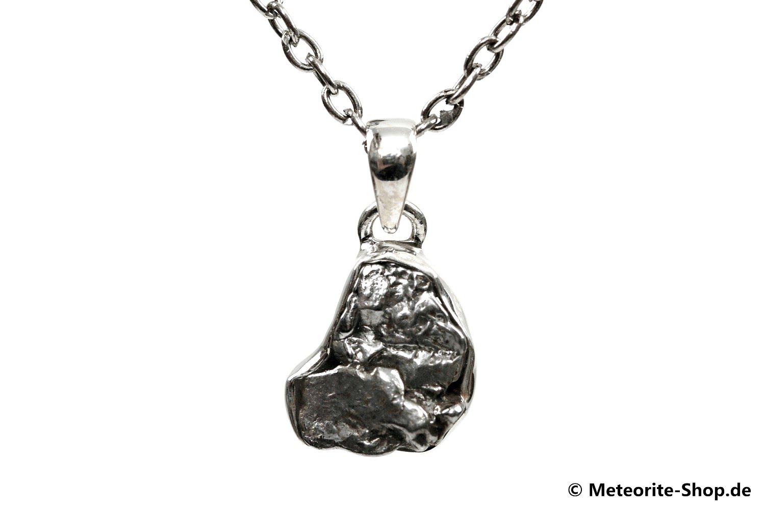 Eisen-Meteorit-Anhänger (Campo del Cielo | Gefasst | 925er Silber) - 3,90 g