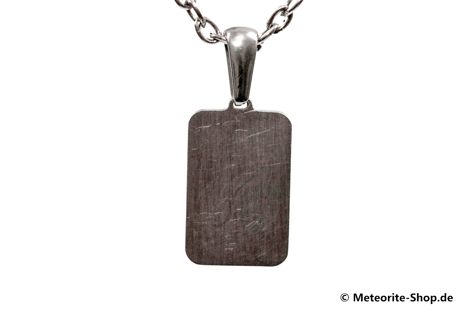 Eisen-Meteorit-Anhänger (Aletai | Edelstahl | Rechteck) - 2,70 g