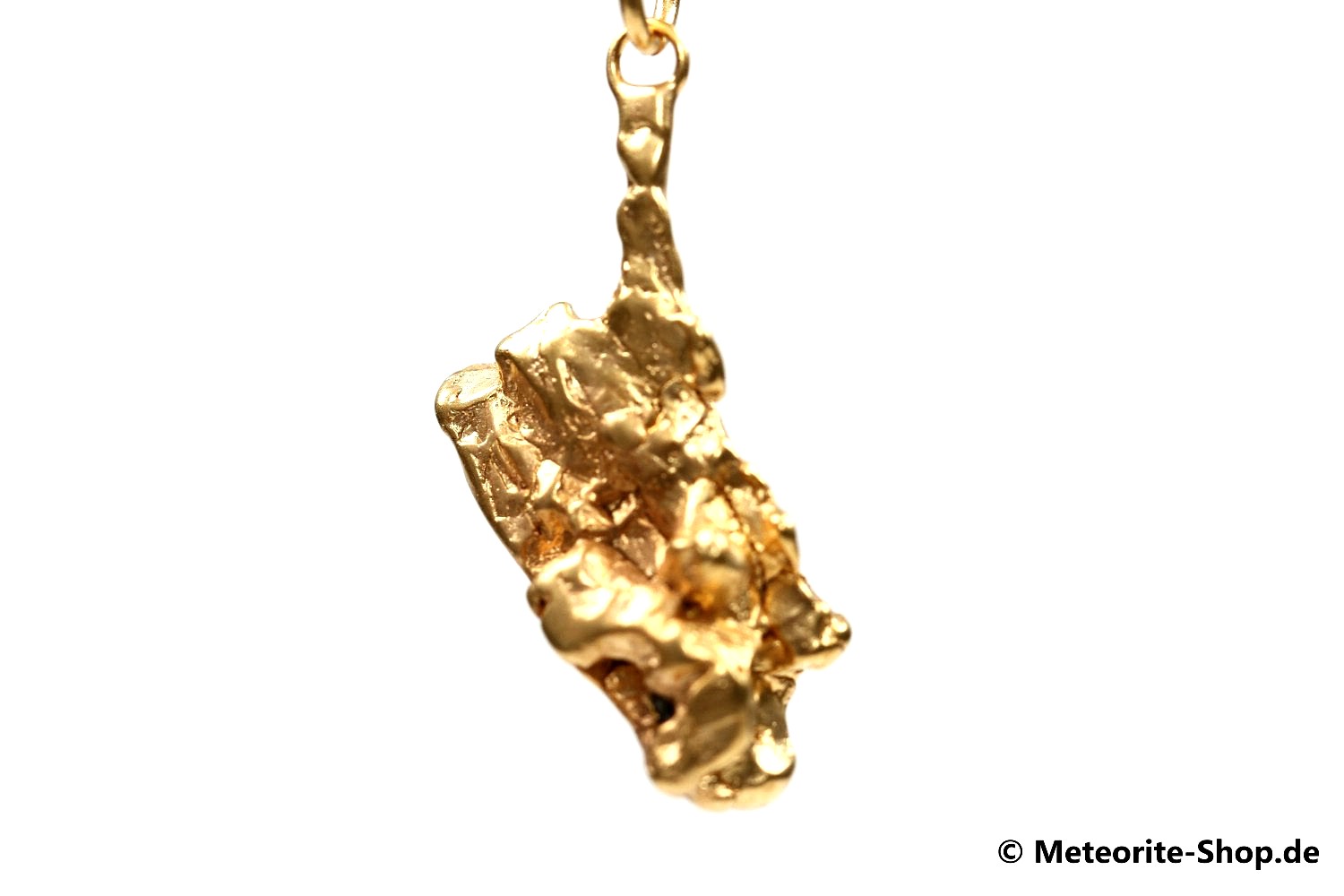 Eisen-Meteorit-Anhänger (Campo del Cielo | Natura | Vergoldet) - 8,70 g
