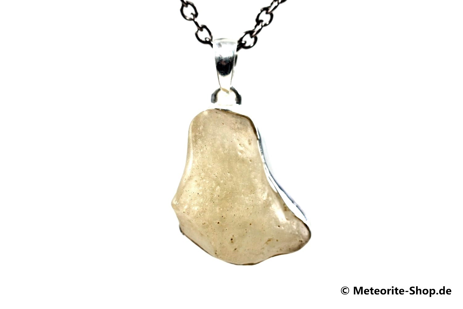 Libyscher Wüstenglas-Anhänger (Impaktglas | Natura | 925er Silber) - 8,30 g