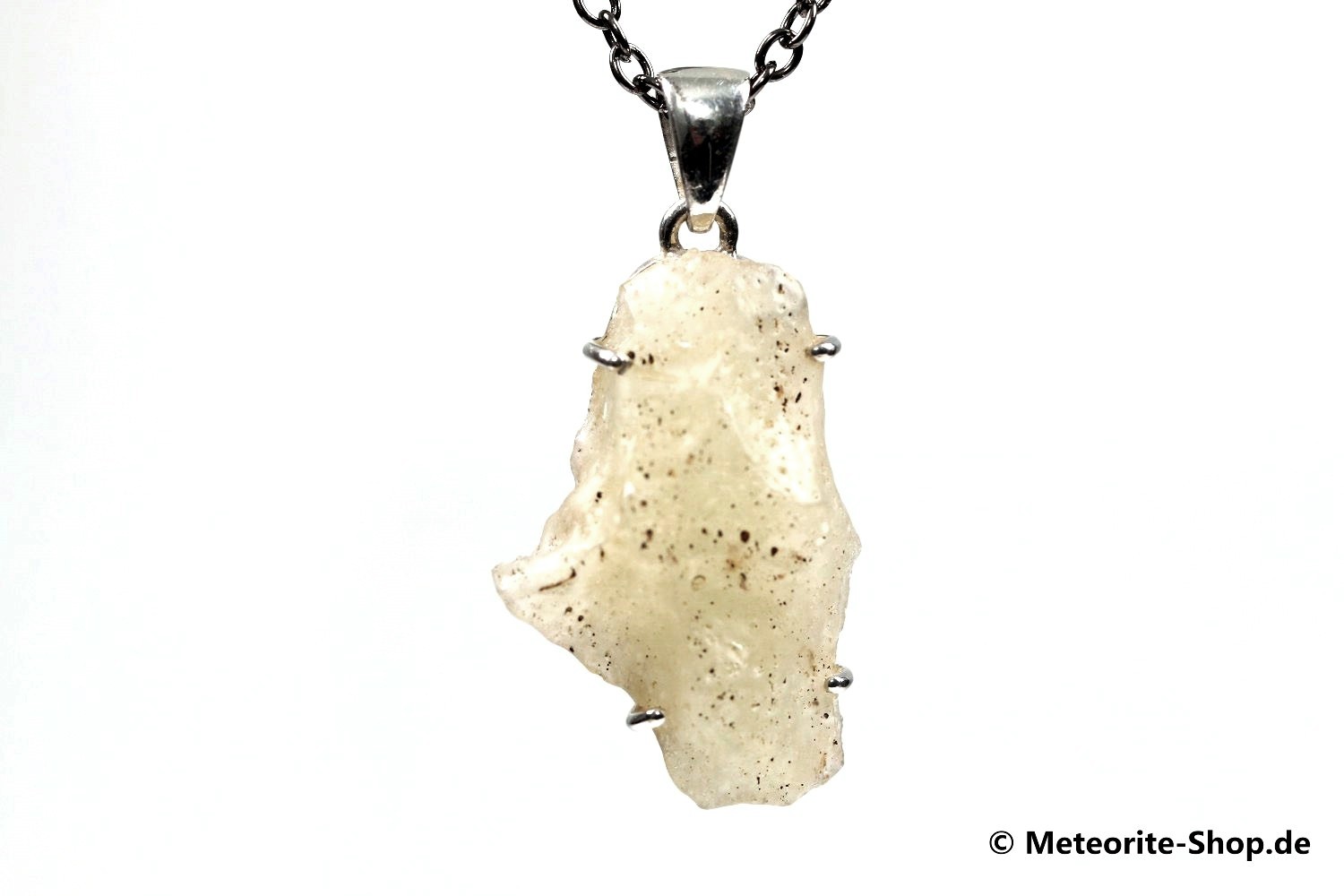 Libyscher Wüstenglas-Anhänger (Impaktglas | Natura | 925er Silber) - 9,20 g