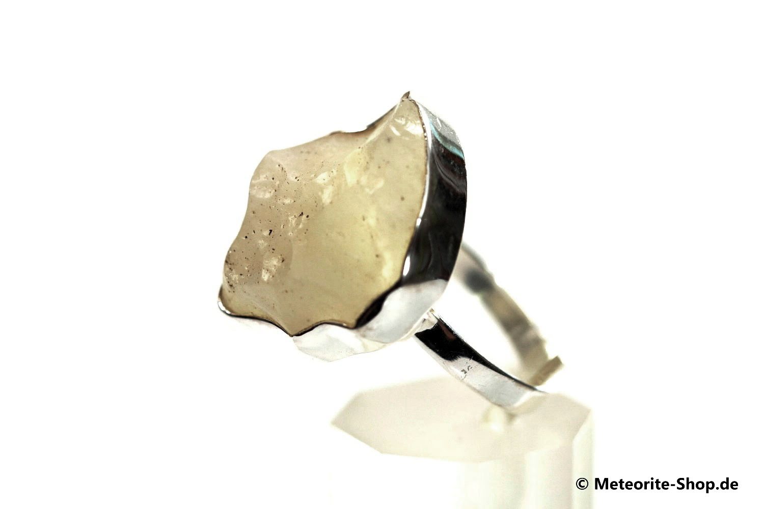 Libyscher Wüstenglas-Ring (Impaktglas | Natura | Gr. 60 | 925er Silber) - 6,80 g