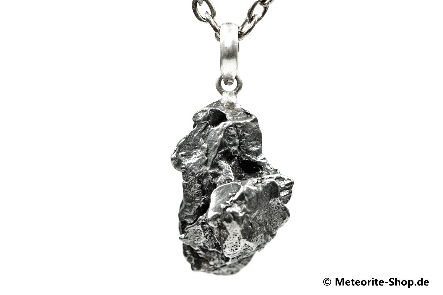 Eisen-Meteorit-Anhänger (Campo del Cielo | Natura | 925er Silber) - 6,70 g