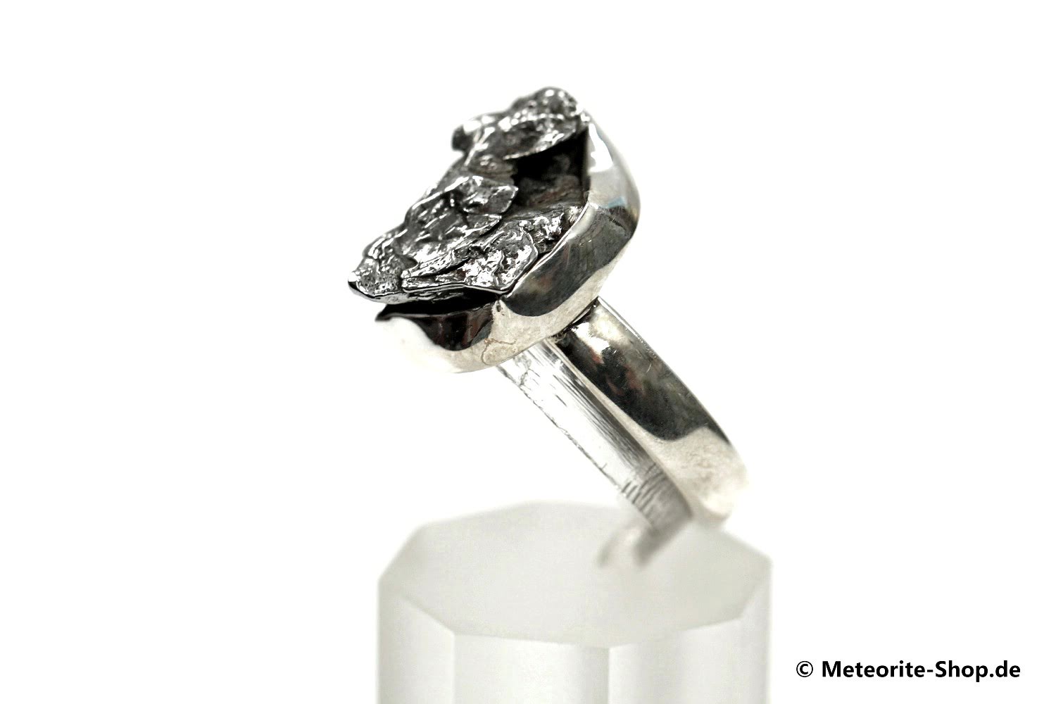Eisen-Meteorit-Ring (Campo del Cielo | Gefasst | Gr. 55 | 925er Silber) - 6,20 g