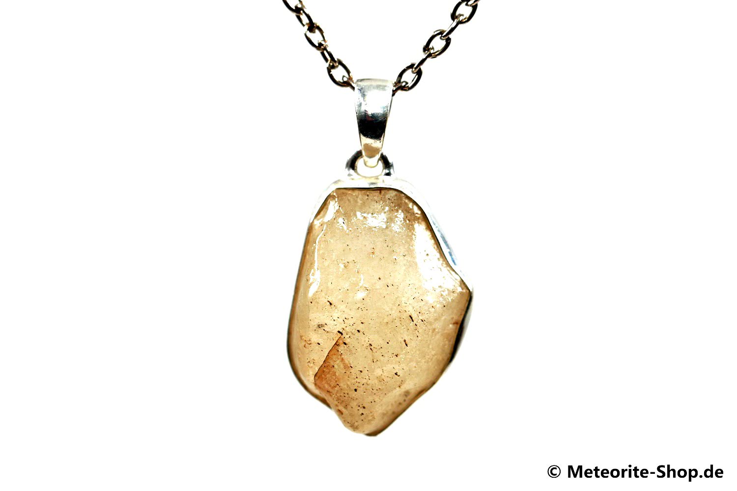 Libyscher Wüstenglas-Anhänger (Impaktglas | Natura | 925er Silber) - 8,40 g