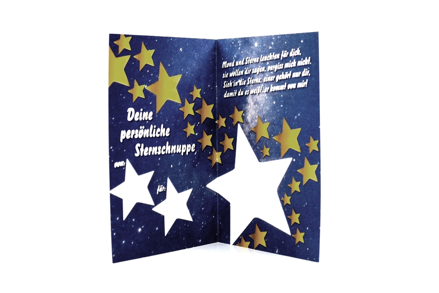 Geschenkset mit echter Sternschnuppe ☄️ und Zertifikat für Widmung