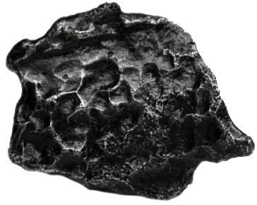 Meteorit mit Regmaglypten Meteorit mit Regmaglypten