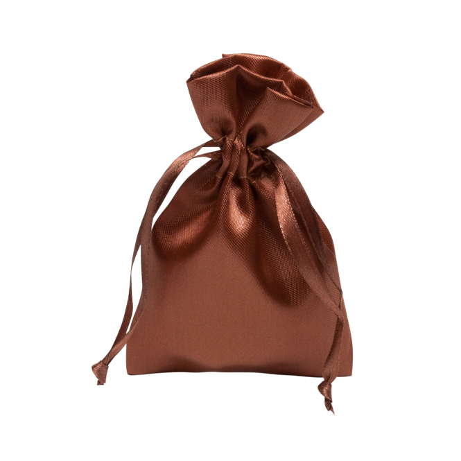 Geschenkbeutel aus Satin in Kupfer