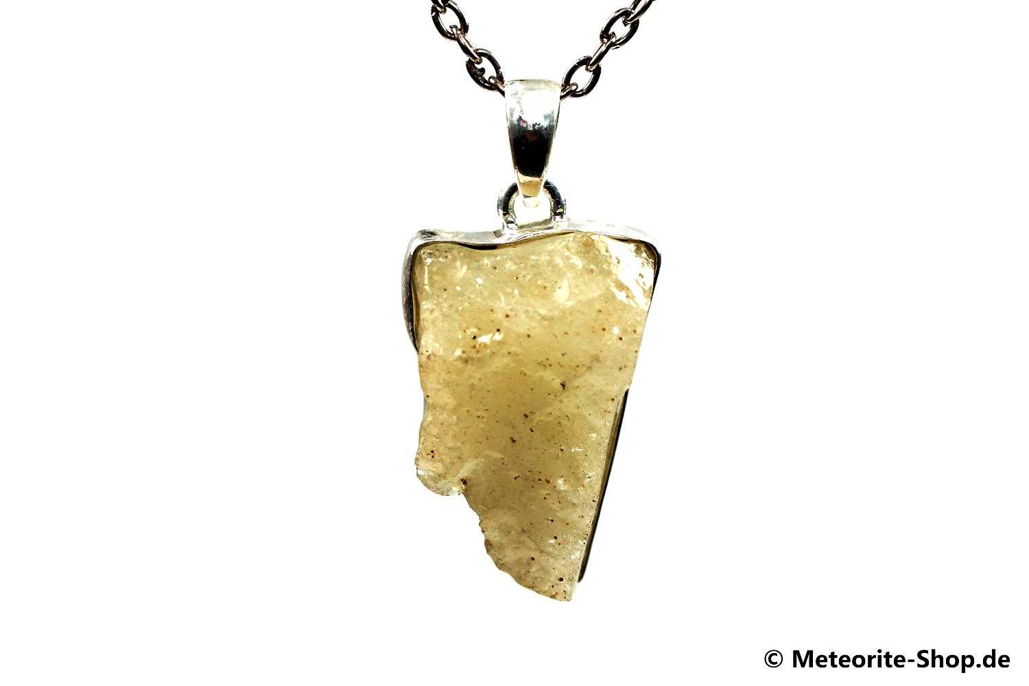 Libyscher Wüstenglas-Anhänger (Impaktglas | Natura | 925er Silber) - 8,30 g