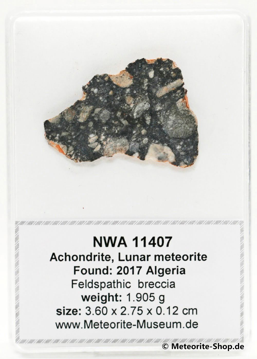 NWA 11407 Mond Meteorit - 1,905 g