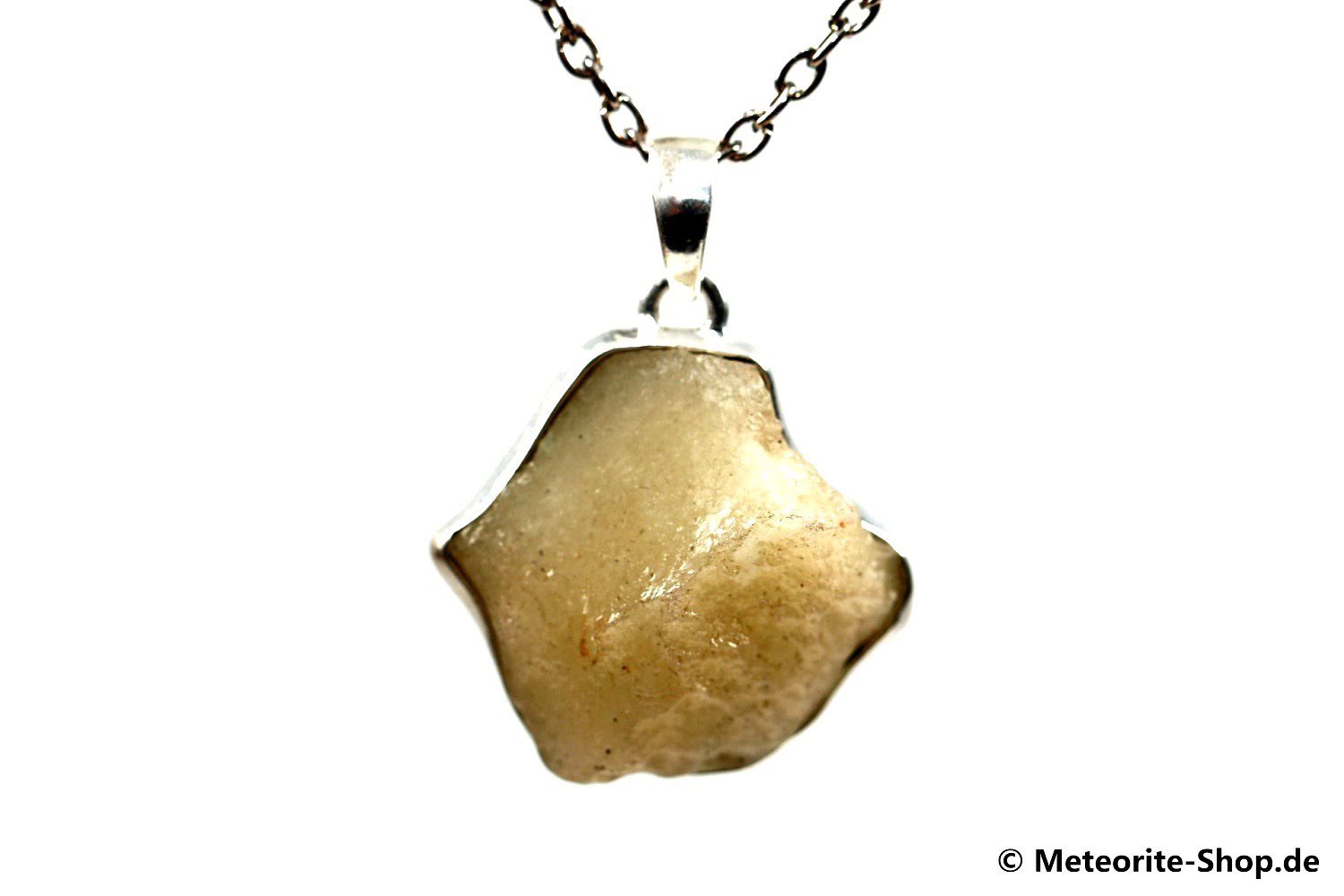 Libyscher Wüstenglas-Anhänger (Impaktglas | Natura | 925er Silber) - 8,80 g