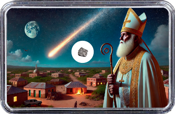 Boorama Meteorit CO3 (Motiv I) Der Nikolaus Meteorit 2023! Ein Stück Himmelsgeschichte - 150,00 mg