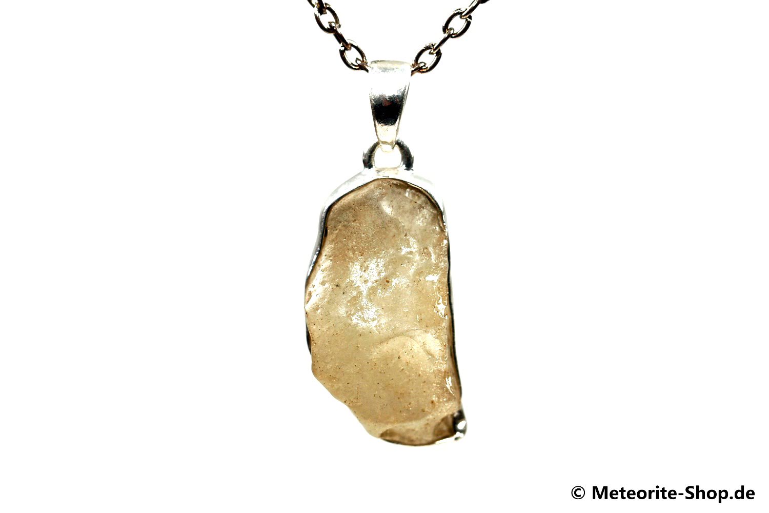 Libyscher Wüstenglas-Anhänger (Impaktglas | Natura | 925er Silber) - 6,60 g