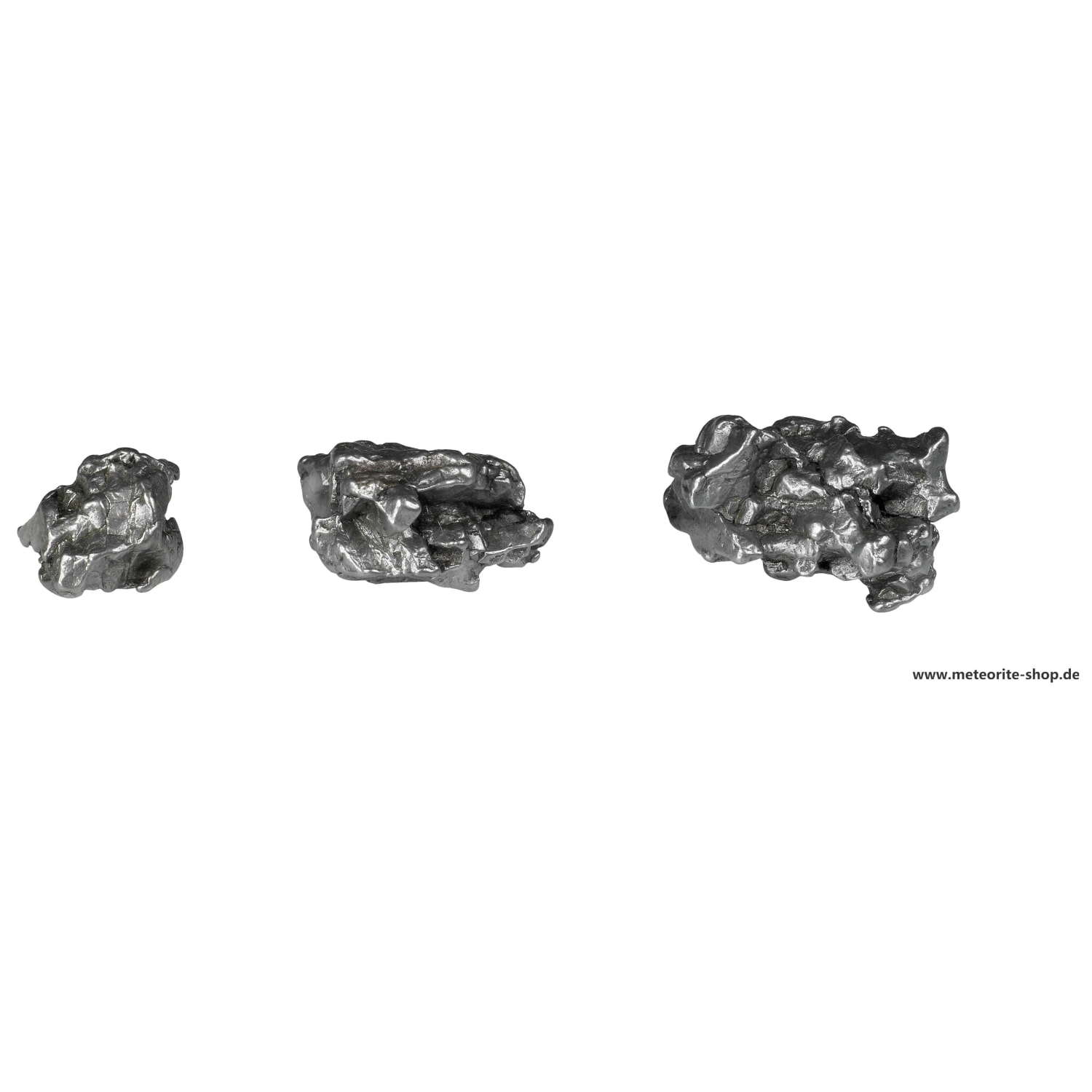 Symbolische Glücksbringer-Sternschnuppe als Eisenmeteorit Campo del Cielo (10 - 15 g, 15 - 20 g und 20 - 30 g)