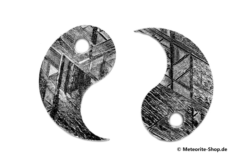 Eisen-Meteorit-Anhänger (Muonionalusta | Partner-Anhänger | Yin und Yang) - 6,30 g