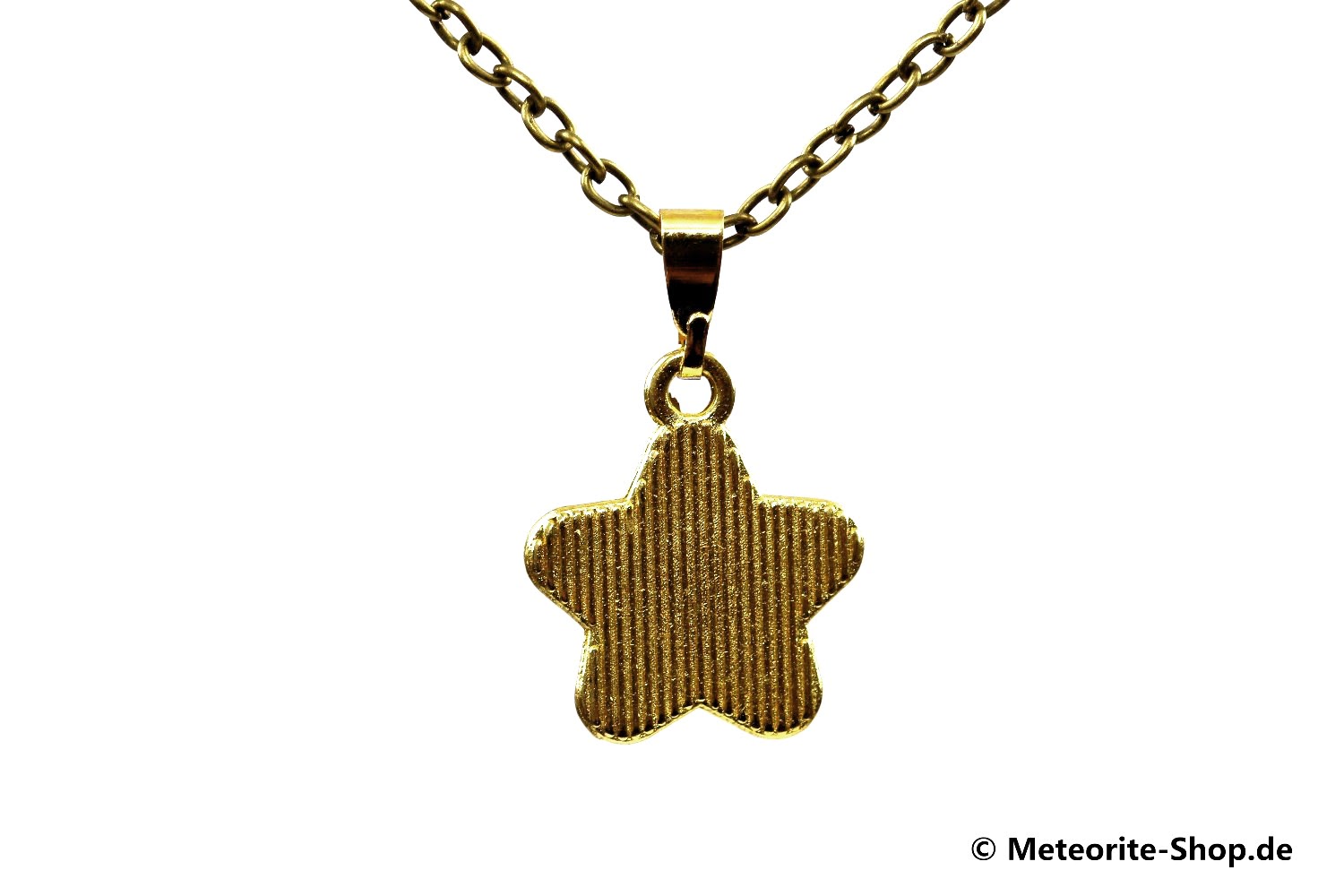 Eisen-Meteorit-Anhänger (Aletai | Edelstahl Vergoldet | Stern) - 1,50 g