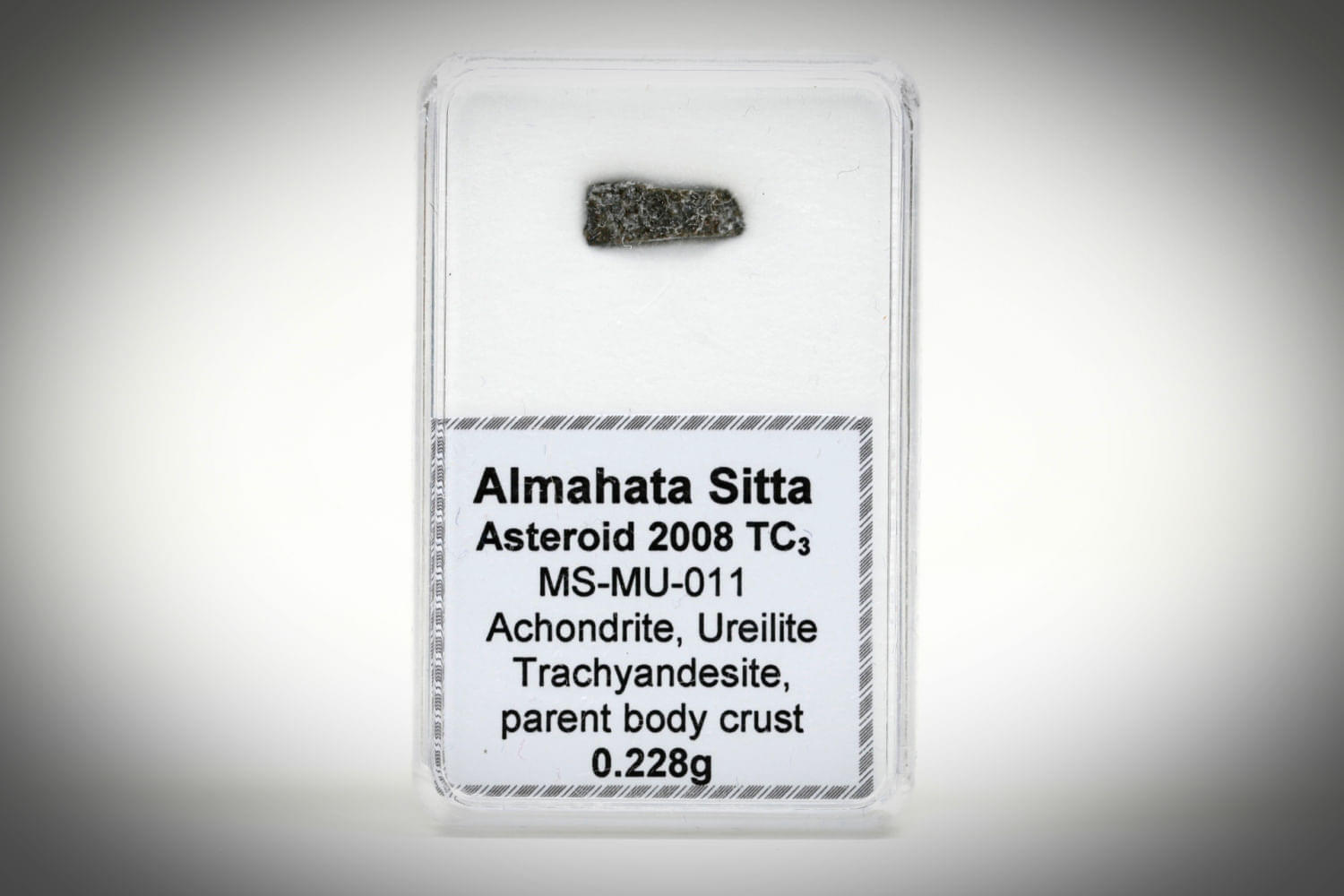 Almahata Sitta Meteorit (MS-MU-011: Ureilit > Trachyandesit > einmalig) - 0,228 g
