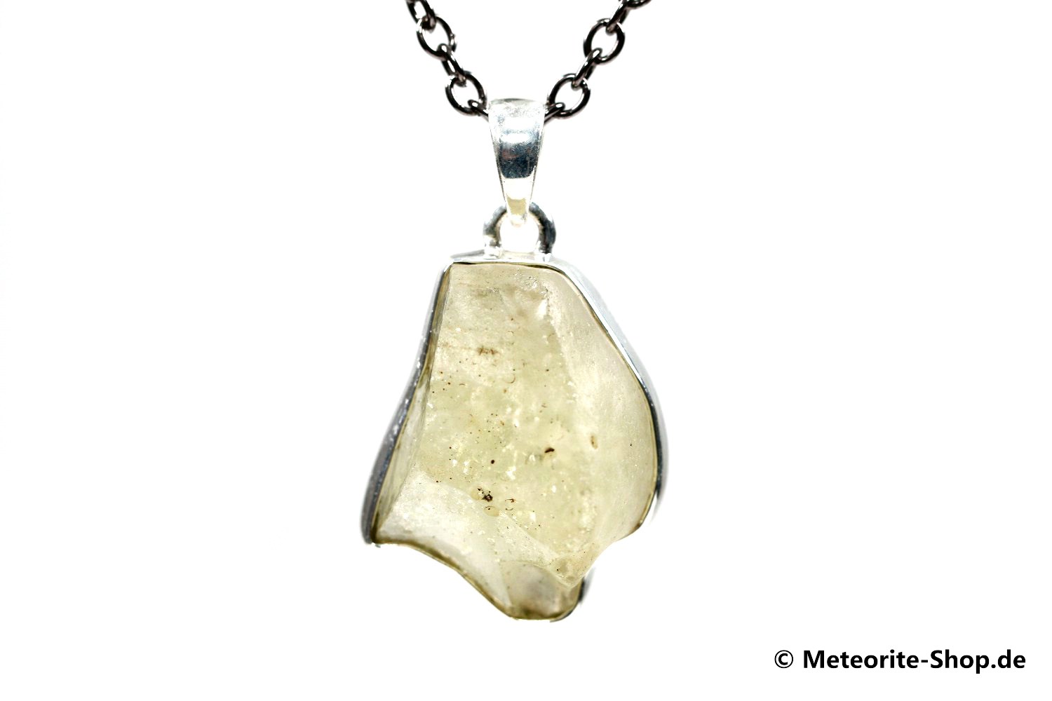 Libyscher Wüstenglas-Anhänger (Impaktglas | Natura | 925er Silber) - 8,90 g