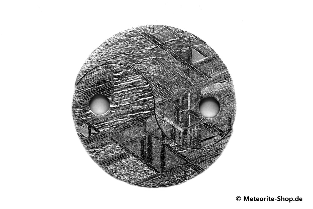 Eisen-Meteorit-Anhänger (Muonionalusta | Partner-Anhänger | Yin und Yang) - 6,30 g