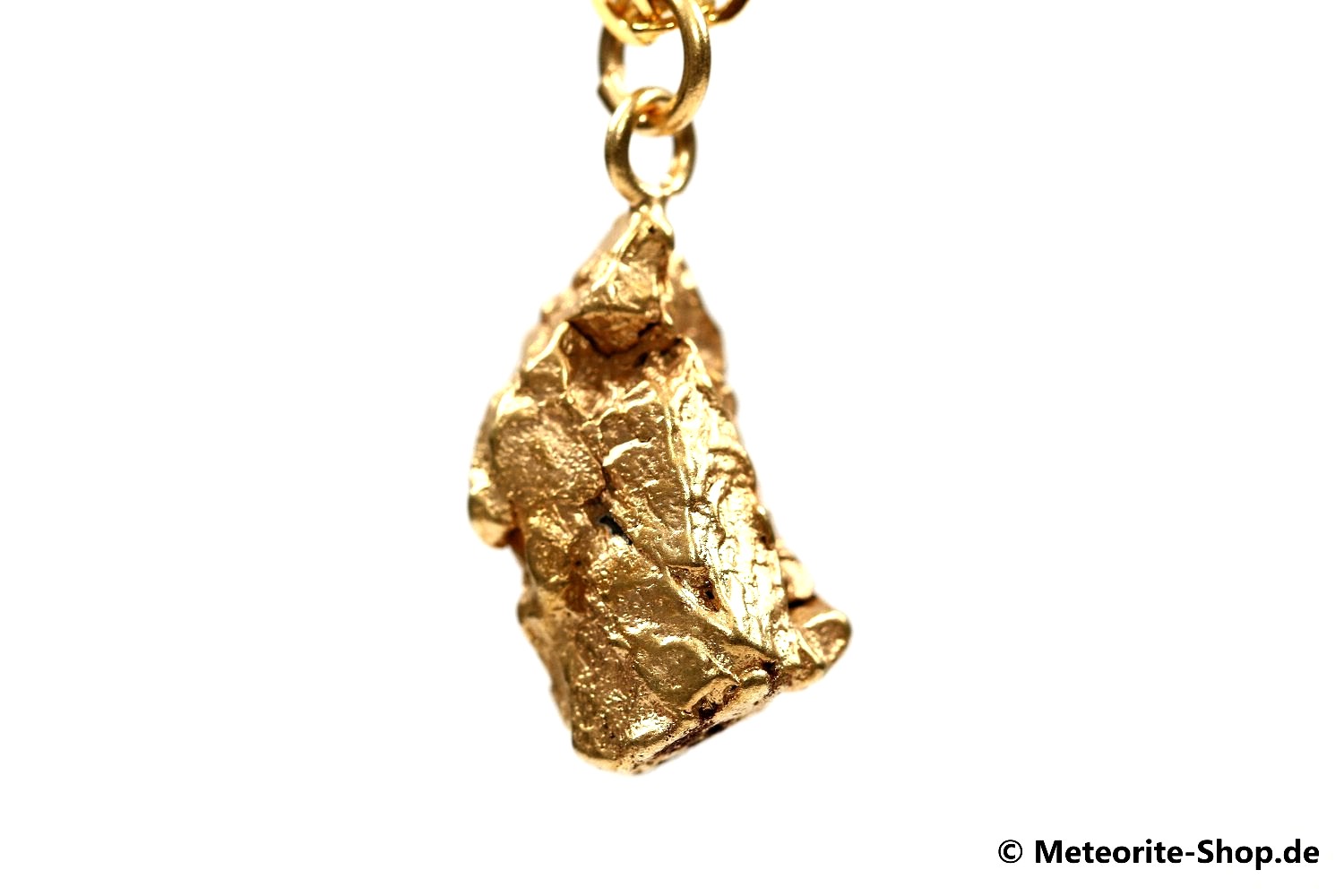 Eisen-Meteorit-Anhänger (Campo del Cielo | Natura | Vergoldet) - 6,90 g