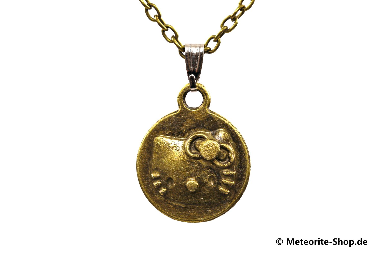Eisen-Meteorit-Anhänger (Aletai | Bronze | Katze Rund Antik) - 2,80 g