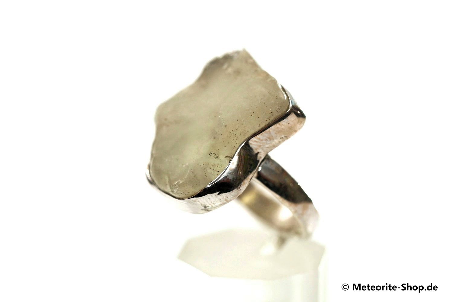 Libyscher Wüstenglas-Ring (Impaktglas | Natura | Gr. 56 | 925er Silber) - 7,90 g
