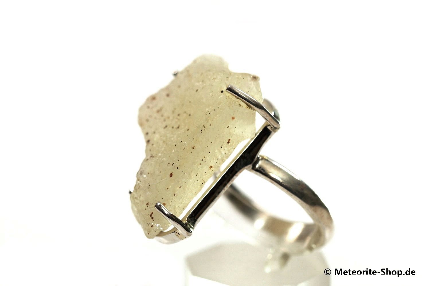 Libyscher Wüstenglas-Ring (Impaktglas | Natura | Gr. 59 | 925er Silber) - 8,00 g