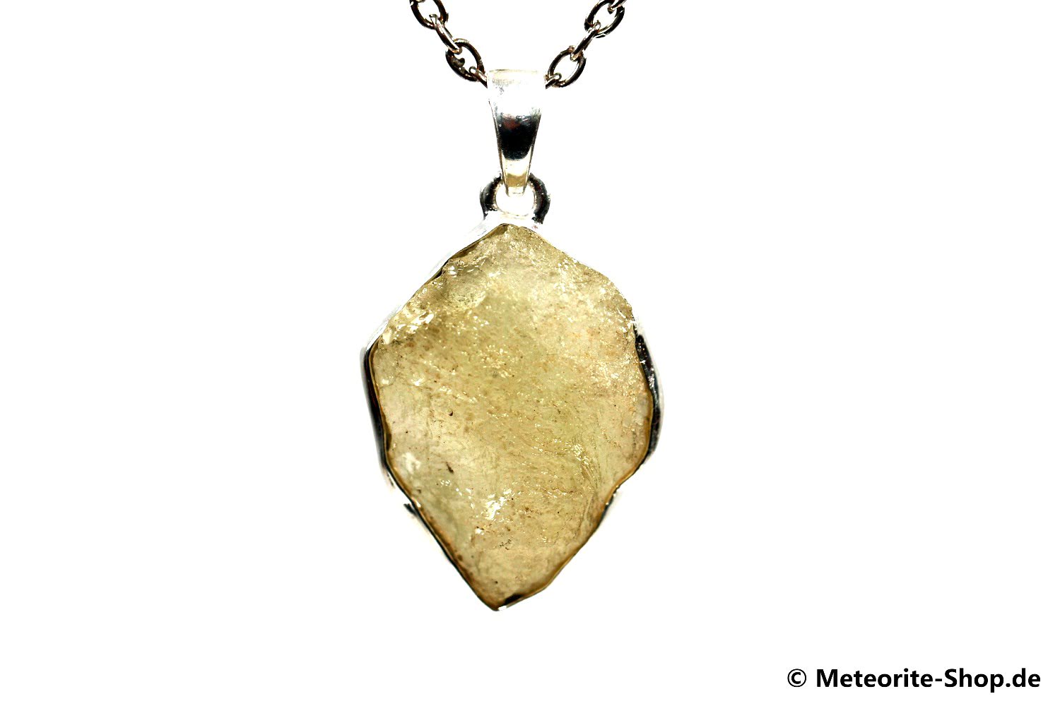 Libyscher Wüstenglas-Anhänger (Impaktglas | Natura | 925er Silber) - 8,00 g