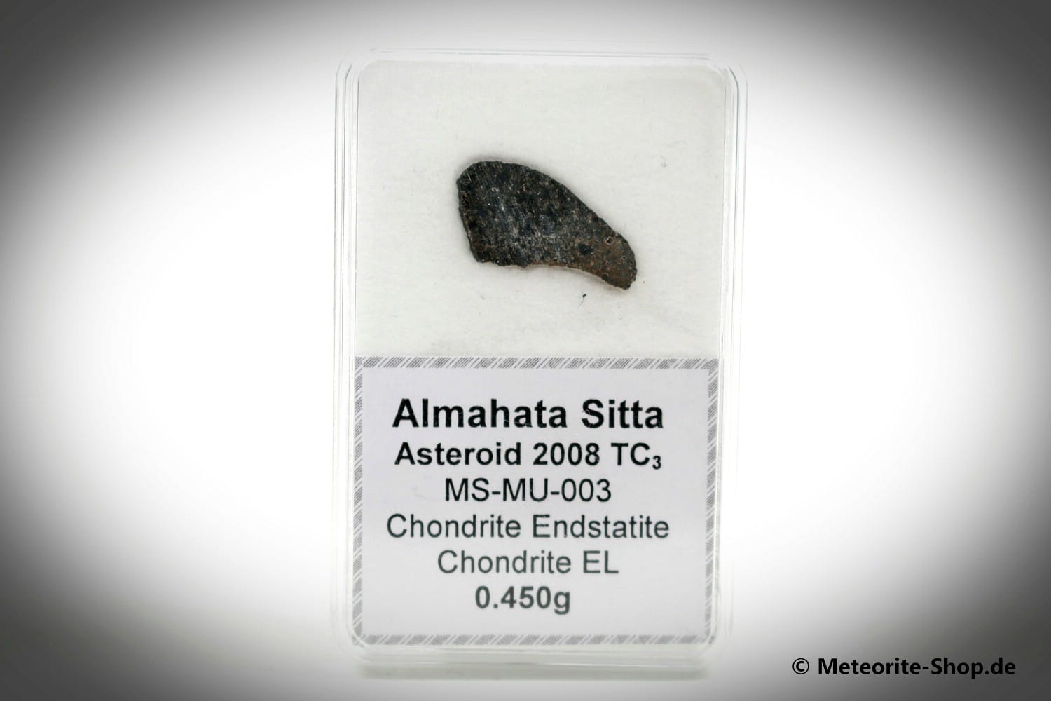 Almahata Sitta Meteorit (MS-MU-003: Enstatit-Chondrit > EL, Brekzie) - 0,45 g