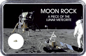 Mond Meteorit NWA 12697 (Motiv: Astronaut mit Mondlandefähre)