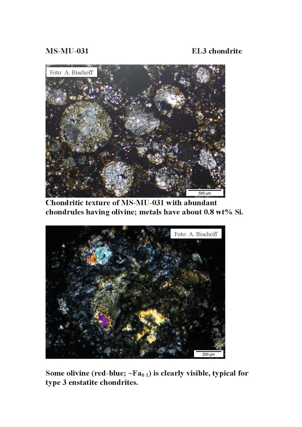 Almahata Sitta Meteorit (MS-MU-031: Enstatit-Chondrit > ELa3) - 0,041 g