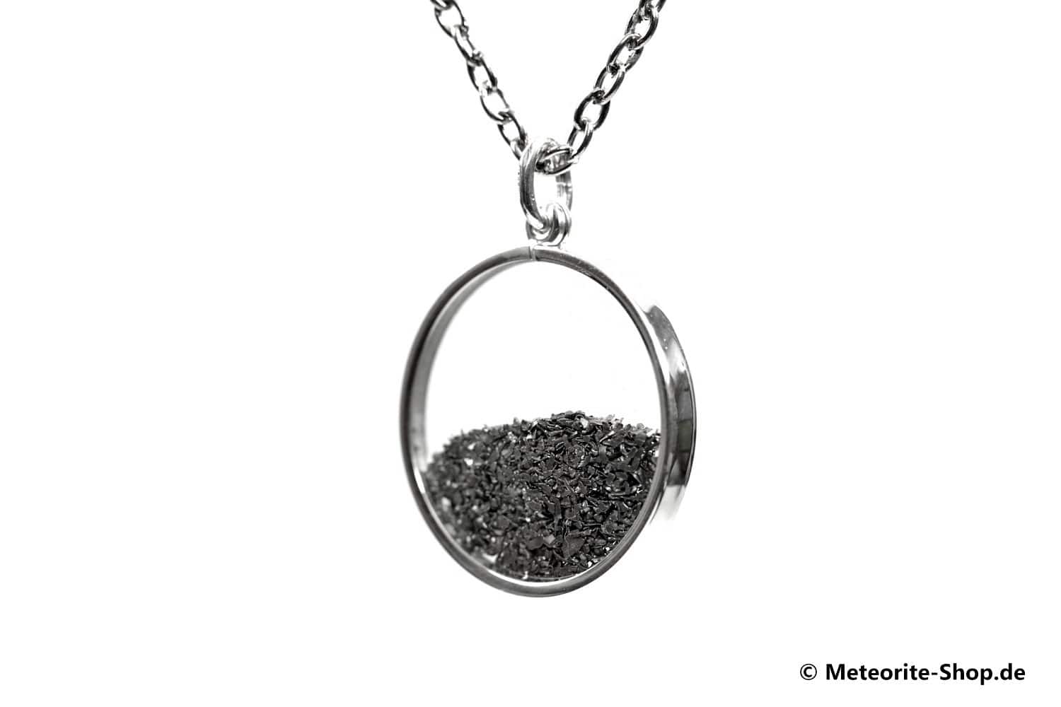 Eisen-Meteorit-Medaillon (Muonionalusta | Meteoritenstaub | 925er Silber) - 5,00 g