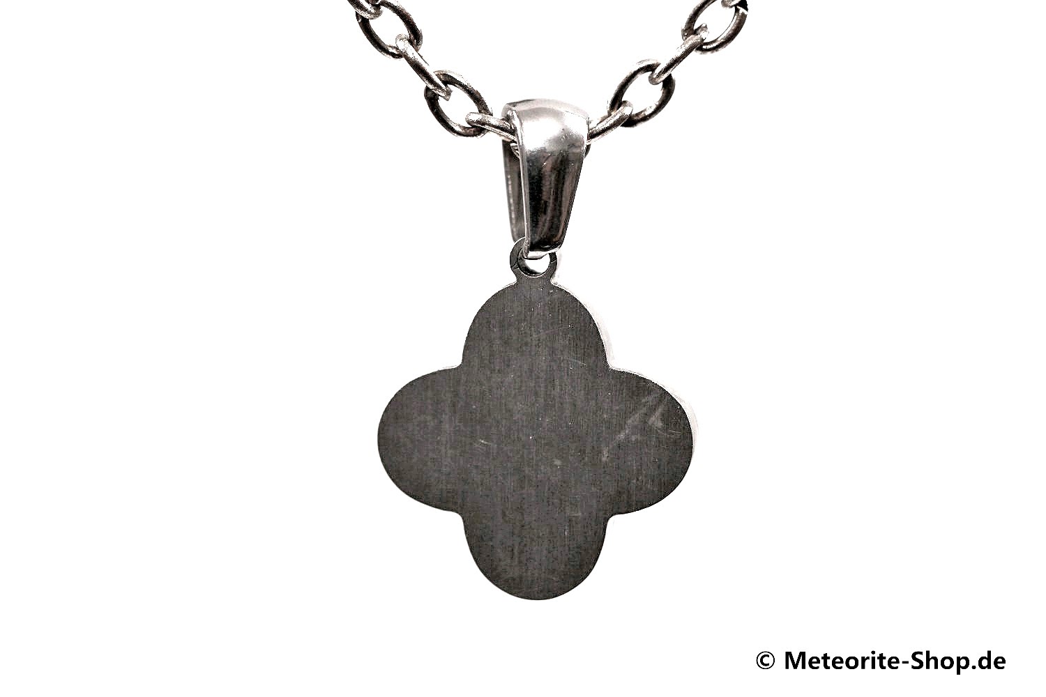 Eisen-Meteorit-Anhänger (Aletai | Edelstahl | Kleeblatt) - 1,80 g