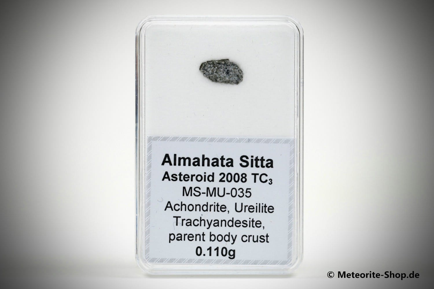 Almahata Sitta Meteorit (MS-MU-035: Ureilit > Trachyandesit) - 0,095 g