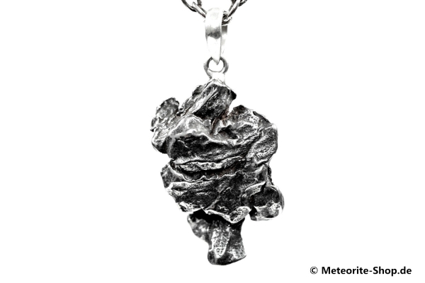 Eisen-Meteorit-Anhänger (Campo del Cielo | Natura | 925er Silber) - 7,30 g