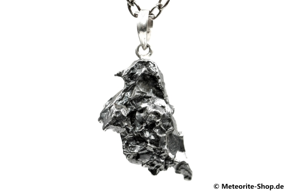 Eisen-Meteorit-Anhänger (Campo del Cielo | Natura | 925er Silber) - 7,10 g