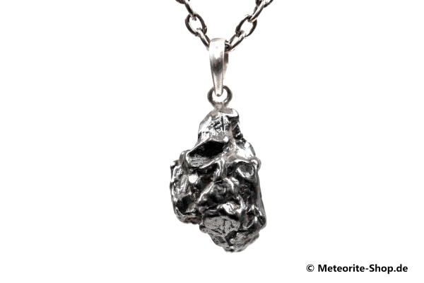 Eisen-Meteorit-Anhänger (Campo del Cielo | Natura | 925er Silber) - 6,30 g