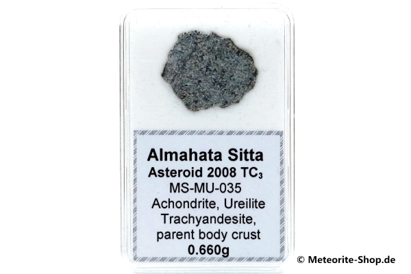 Almahata Sitta Meteorit (MS-MU-035: Ureilit > Trachyandesit) - 0,660 g