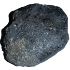 Schwarze und braune Meteoriten mit Schmelzkruste