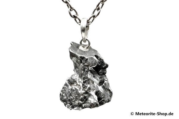 Eisen-Meteorit-Anhänger (Campo del Cielo | Natura | 925er Silber) - 6,60 g